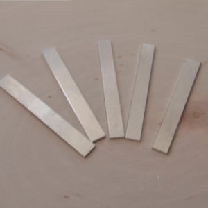 16 gauge aluminum rectangle tag blanks 1/4 inch wide , metal stamping, aluminum strips - QTY 10