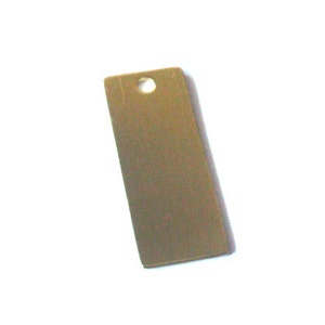 20 gauge brass rectangle blanks 1/2 inch x 1 inch, brass tags , brass metal stamping blanks - QTY 5