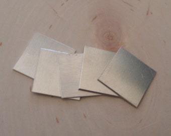 square aluminum stamping blanks 1 3/4 inch - 16 gauge aluminum blanks - aluminum stamping - jewelry making