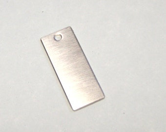 Sterling Silver Rectangle Stamping Blank Tag - 1/2 in x 1 1/4 in
