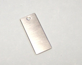 1/2 in x 1 1/4 in sterling silver rectangle stamping blank - tag - sterling charm - 16 gauge