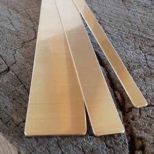 16 gauge brass bracelet blank 1 inch wide - rounded corners - ready to stamp or etch or more - choose your length