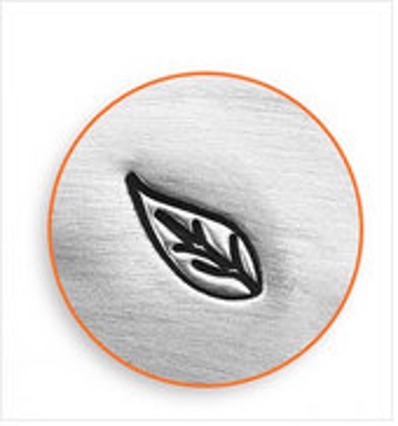 Leaf design metal stamp , left leaf stamp image 2