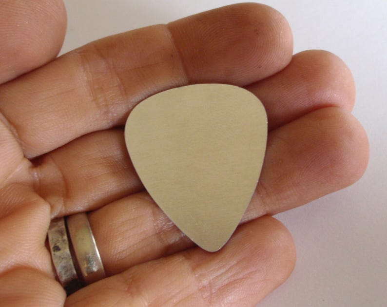 Aluminum guitar pick blanks 20 gauge QTY 5 Tags & Stamping Blanks Craft