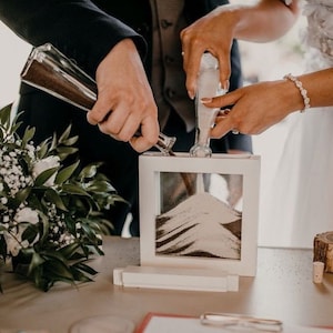 Wedding Photo Frame Sand Ceremony Set - Wedding Sand Ceremony Frame + Colored Sand -  Modern Unity Sand Ceremony