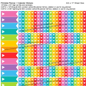 Checkbox List Flag Planner Stickers to Do Printable Tasks Goals 1.9" L ...