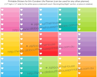 Heart TO DO Checklist Printable Planner Stickers Erin Condren - Etsy