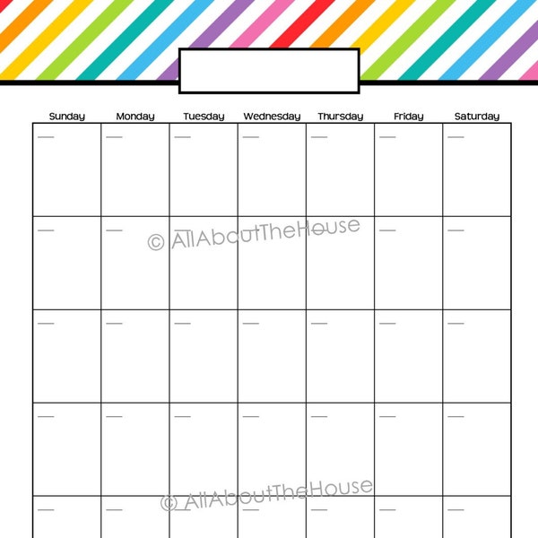 Planner Binder Calendar Day Planner Printable day to a page Rainbow PDF Editable 2014 2015 Agenda Household Binder Calendar letter arc note