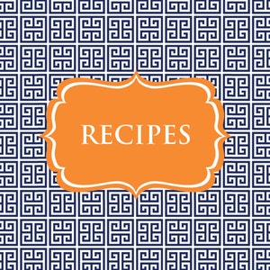 EDITABLE Recipe Binder Printables Recipe Sheet Recipe Card Recipes to Try Template PDF Editable Binder Cover Spine Favorite Recipes Preppy imagen 1