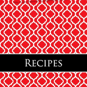 EDITABLE Recipe Binder Printables Meal Planning Recipe Sheet Recipe Card Weekly Meal Planner Month Recipe Dividers Grocery List Quatrefoil image 1