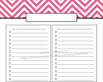 EDITABLE Printable Anything List To Do List Shopping List Checklist Chevron Planner Printable grocery errands Weekly daily list editable