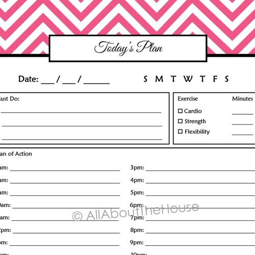 EDITABLE Printable Daily Planner 1 Page per Day Scheduling - Etsy