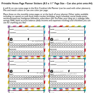 RAK planner stickers happy mail random acts of kindness notes page Printable Erin Condren ECLP Rainbow mambi happy planner plum paper NPTS6