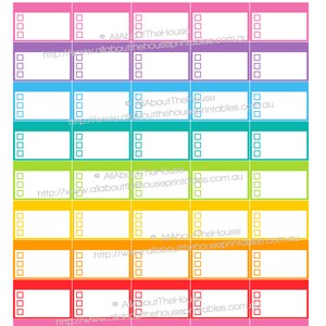 checklist half box Planner Stickers printable functional task  made for Erin Condren ECLP Plum Paper Inkwell Limelife meeting reminder HB91