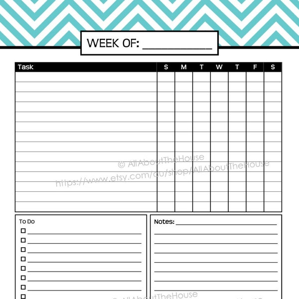 Weekly Planner chevron Printable Rainbow Stripe PDF Editable fillable Household Binder 2014 2015 day Planner Agenda 8.5 x 11 A5 letter daily