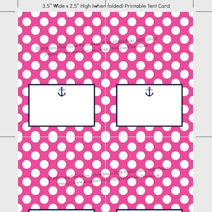 Nautical Blank Food Labels Tent Style Food Labels Fill in - Etsy