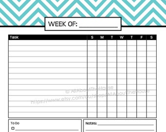 Weekly Planner chevron Printable Rainbow Stripe PDF Editable fillable Household Binder 2014 2015 day Planner Agenda 8.5 x 11 A5 letter daily