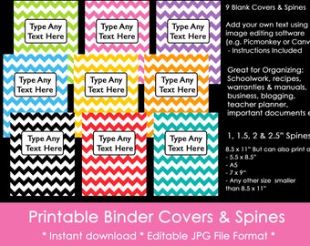 Planner Cover, binder divider, planner insert, rainbow, letter size, Half Size, A5, chevron, Printable, rainbow, happy planner, erin condren