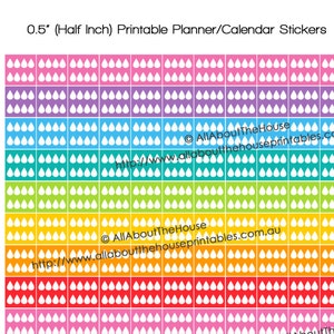 Hydrate Planner Stickers Printable Rainbow icon drink up water intake tracker health hydrate tracker made for erin condren plum paper HIS064 image 1