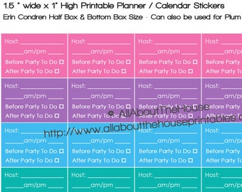 Direct Sales Planner Party Stickers Printable Rainbow Planner  made for Erin Condren ECLP Plum Paper kikki k ect