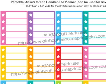 Pegatinas del planificador de listas funcionales Barra lateral imprimible Lista para hacer tamaño de tarea para Erin Condren Vertical Life Planner ECLPFull Box semanal FB69