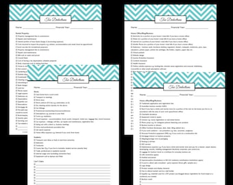 EDITABLE LIGHT BLUE Tax deductions checklist planner printable organizer Household Binder template finance money management editable pdf