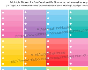 Star Ombre List Planner Stickers Printable Star Checklist To Do sized for the Erin Condren Vertical Life Planner Full Box Plum Paper FB034