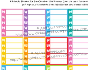 Bow Checklist Planner Stickers Printable List To Do functional sized for Erin Condren Vertical Life Planner eclp Full Box any planner FB67