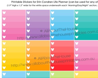 Ombre List Printable Planner Stickers Mickey Mouse Checklist To Do Erin Condren Vertical Life Planner Full Box any planner Plum Paper FB029