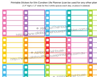 List Planner Stickers Printable List To Do functional full box  made for Erin Condren Vertical Life Planner checkbox important reminder FB71