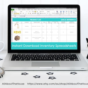 Inventory spreadsheet etsy seller tool shop management supplies materials cost of goods sold wholesale retail pricing worksheet excel forms image 1