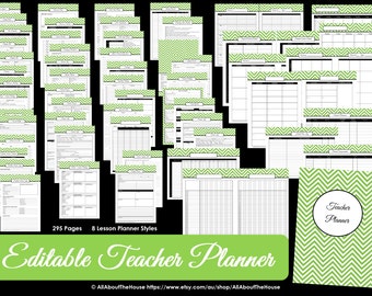 black editable teacher planner printable school homeschool etsy
