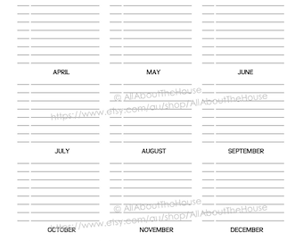 important dates printable special planner 2017 2018 day etsy