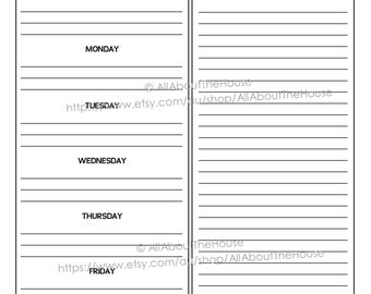 weekly meal planner printable