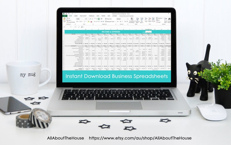 Business spreadsheets tool Etsypreneur bundle Etsy Success Inventory Money Business Planner handmade craft template tax pricing cogs image 2