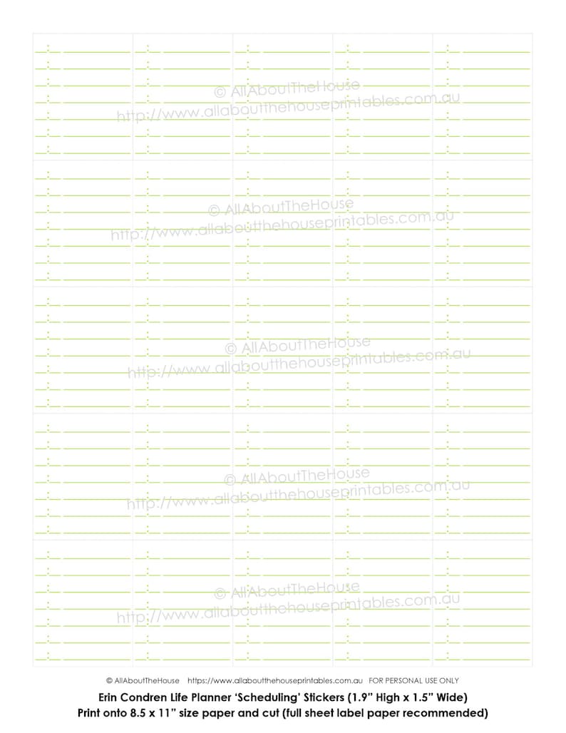 Printable Calendar Planner Stickers Scheduling Full Box Made for Erin ...