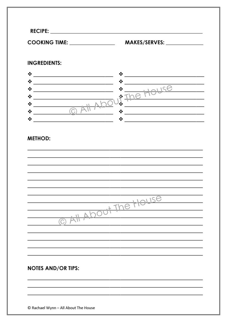 It is a graphic of Gratifying Blank Recipe Pages It's just a graphic of Gratifying Blank Recipe Pages