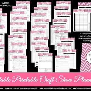 MULTI-COLOURED Direct Sales Business Planner Printable Blog Finances Party Work at Home Mom Management Chevron Printable PDF Editable image 3