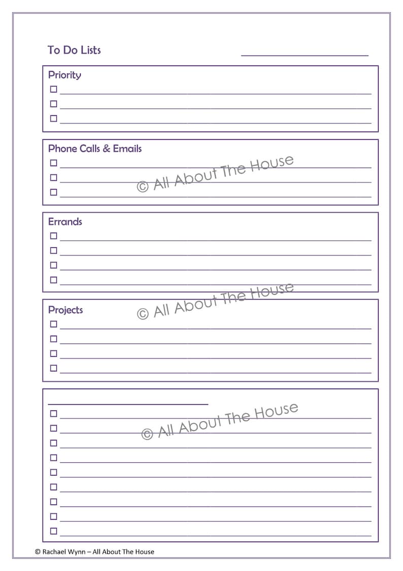 To Do's Printables To Do Lists Organisatie Huishoudelijke Binder 18 vellen Voordeelpakket afbeelding 2