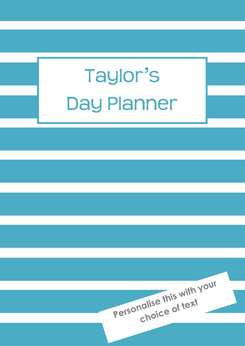 Printable Planner Personalised Diary Planner Agenda Any Year Build Your ...