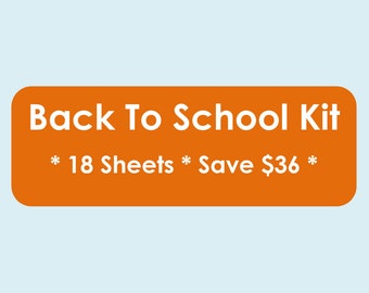 Back to School Printables - School Planner - Primary - Seconday - Home Organisation - Household Binder - 18 sheets - Value Pack