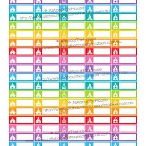 Church Planner Stickers Printable religion bible study prayer Calendar  1.5"w x 0.5" made for Erin Condren ECLP Plum Paper any planner OL015