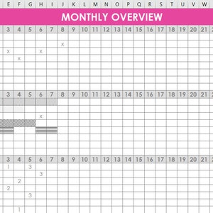 Monthly Habit Tracker spreadsheet Excel routine tasks, goals, google sheets template organize daily weekly monthly tasks cleaning chores image 4