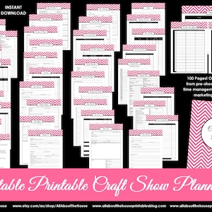 Craft Show Planner, trade show, market, handmade, creative business, entrepreneur, holiday, direct sales, booth, stall, DIY, printable image 1