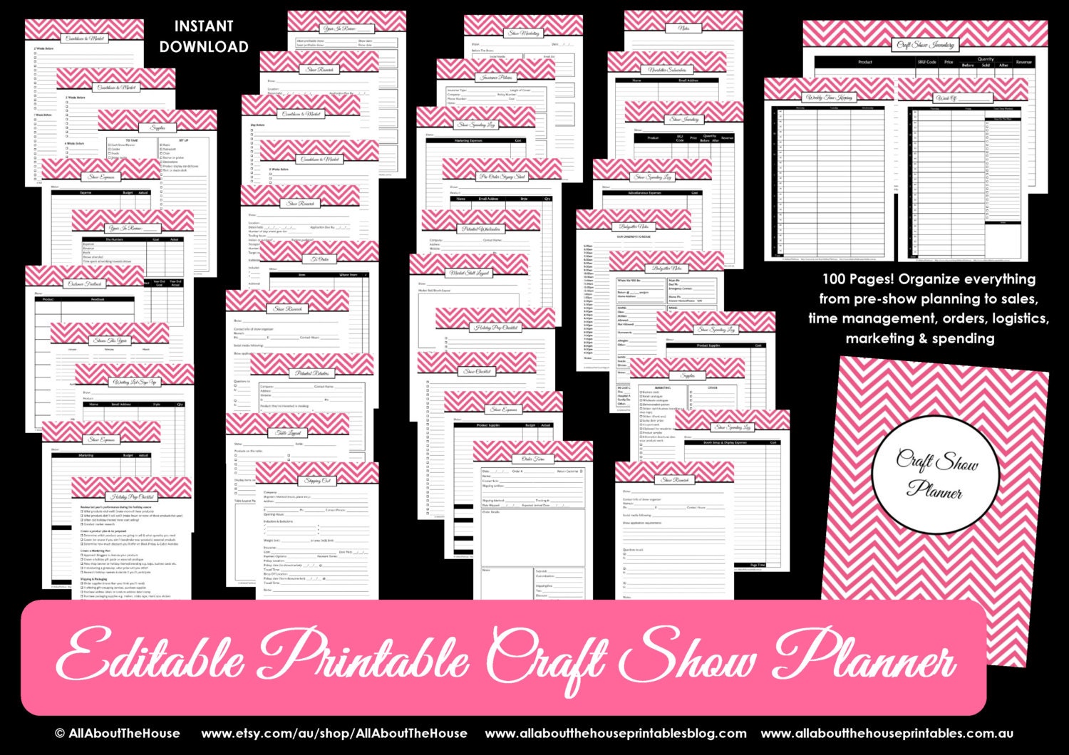 PURPLE Craft Show Planner, trade show, market, handmade, creative business, entrepreneur, holiday, direct sales booth, stall, DIY, printable
