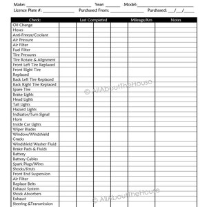 GREEN EDITABLE Home & Inventories Kit Chevron Printable PDF Printable Planner Car Maintenance Pantry-Binder Cover and Spine image 5