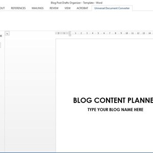 Blog post organizer template microsoft word color coded checklist printable planner editorial calendar DIY INSTANT Download editable custom image 6
