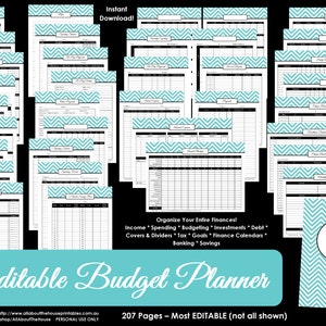 Household Binder Printables GET IT ALL Home Binder Cover Organisation Family Day Planner Pdf Printable Chevron Editable Diy 2022 2023 etc. image 3