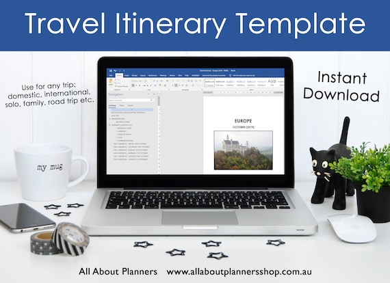 Microsoft Word Itinerary Template from i.etsystatic.com