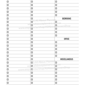 Checklist printable planner insert refill to do shopping grocery task organizer agenda US letter size can resize to a4 a5 personal size half image 2